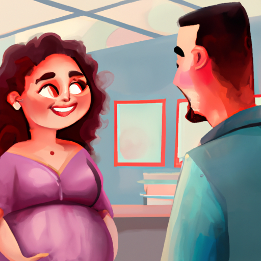 אישה בהריון חייכנית מדברת עם רופא